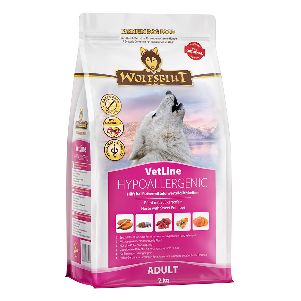 WOLFSBLUT VetLine Hypoallergenic Horse with sweet potatoes - suché krmivo pro psy - 2kg - foto 2