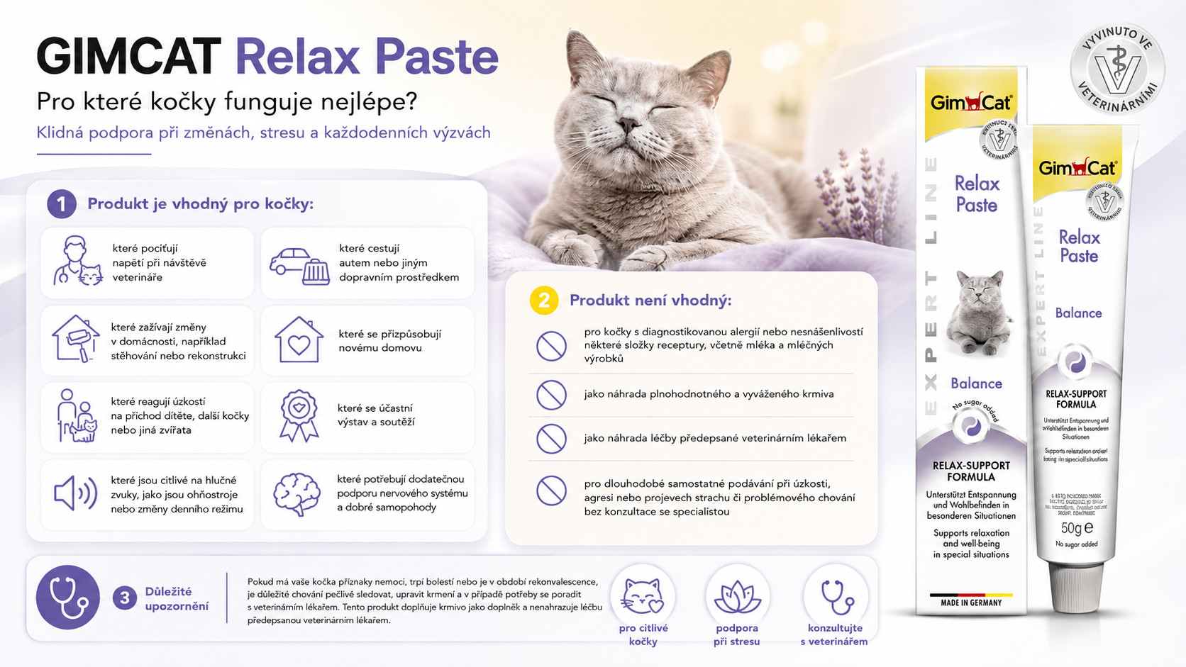 GIMCAT Relax Paste – pamlsek pro kočku – 50g - foto 2