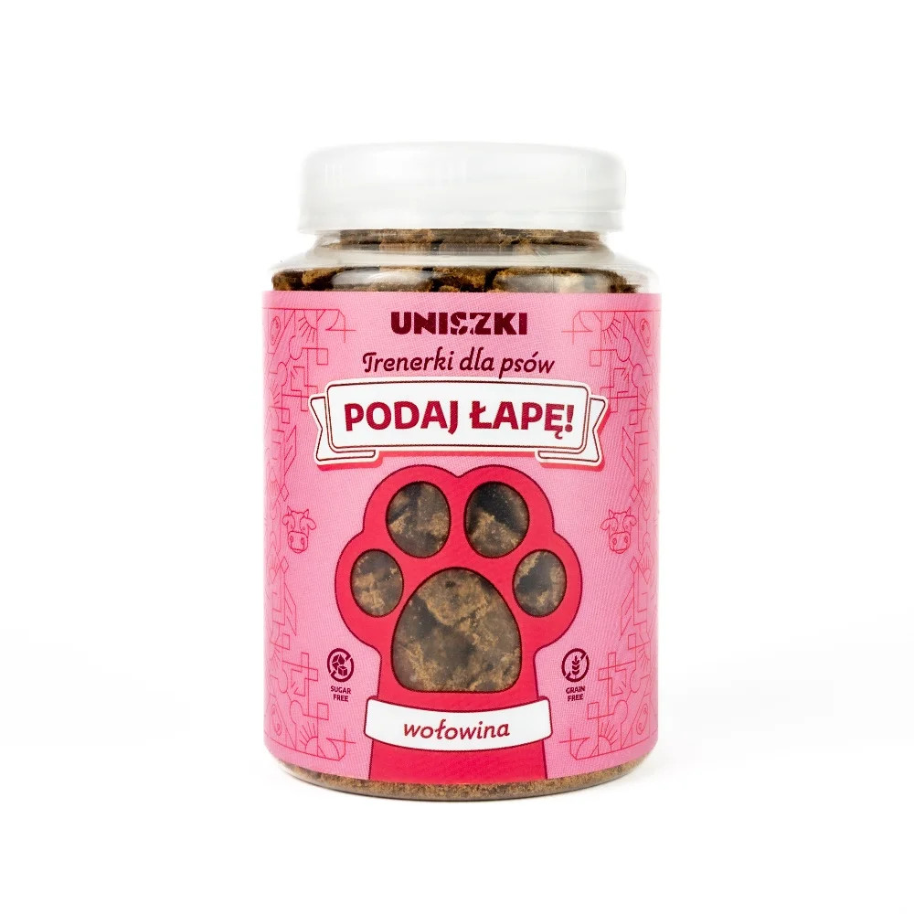 UNISZKI Tréninkové pamlsky Podaj łapę MIX chutí - pamlsek pro psy - 10x150g - foto 40