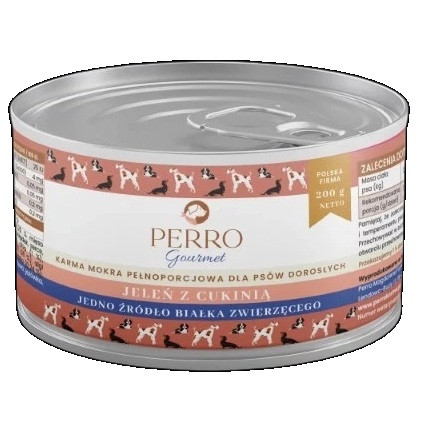 PERRO Gourmet Mono Deer with zucchini - vlhké krmivo pro psy - 200g - foto 2
