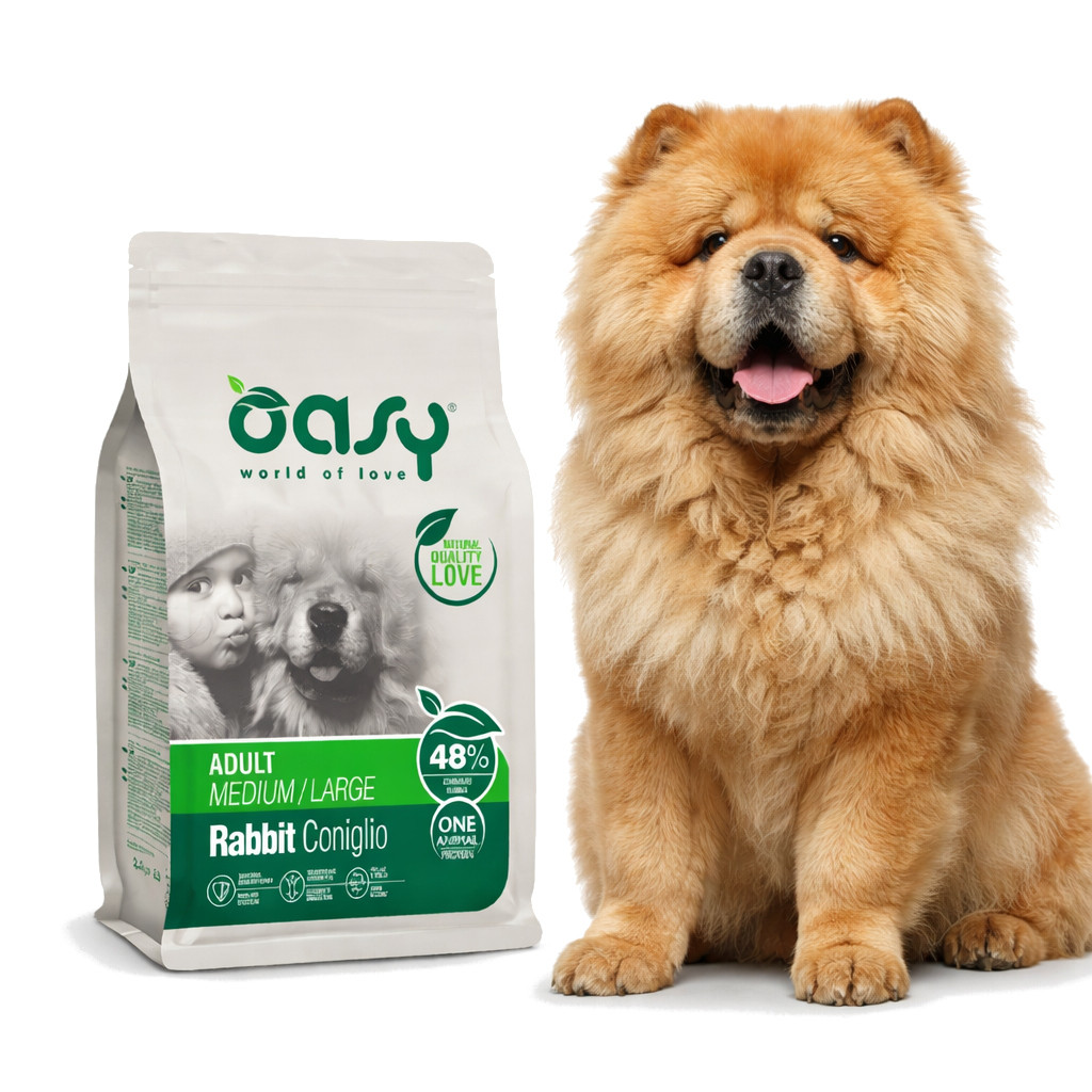 OASY One Animal Protein Adult Medium/Large Rabbit - suché krmivo pro psy - 2,5kg - foto 2