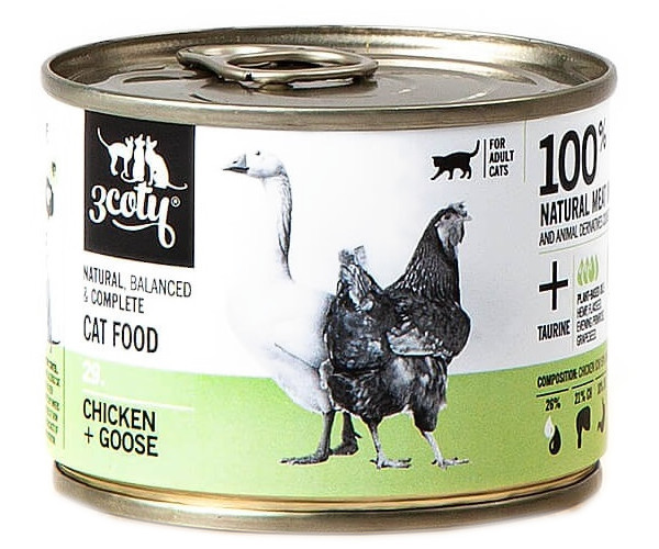 3COTY 29. Chicken and goose - mokré krmivo pro kočky - 180g - foto 6