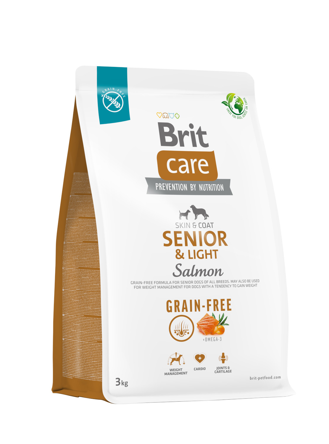 BRIT Care Senior&Light Salmon - suché krmivo pro psy - 3 kg - foto 1