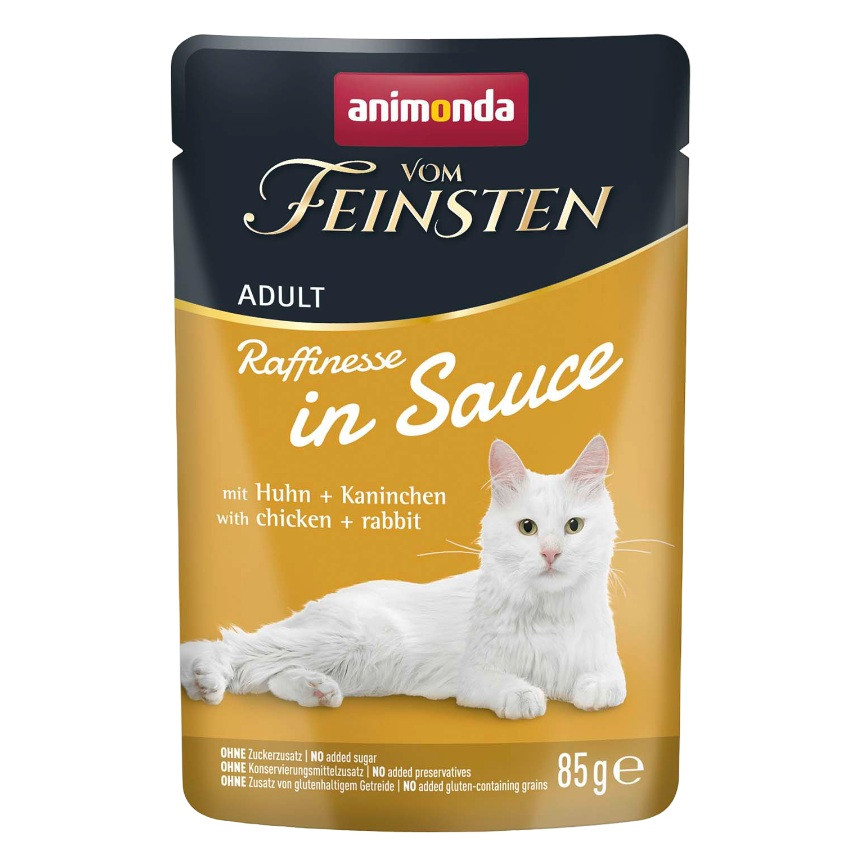 ANIMONDA Vom Feinsten Raffinesse in sauce Chicken with rabbit - mokré krmivo pro kočky - 85g - foto 1
