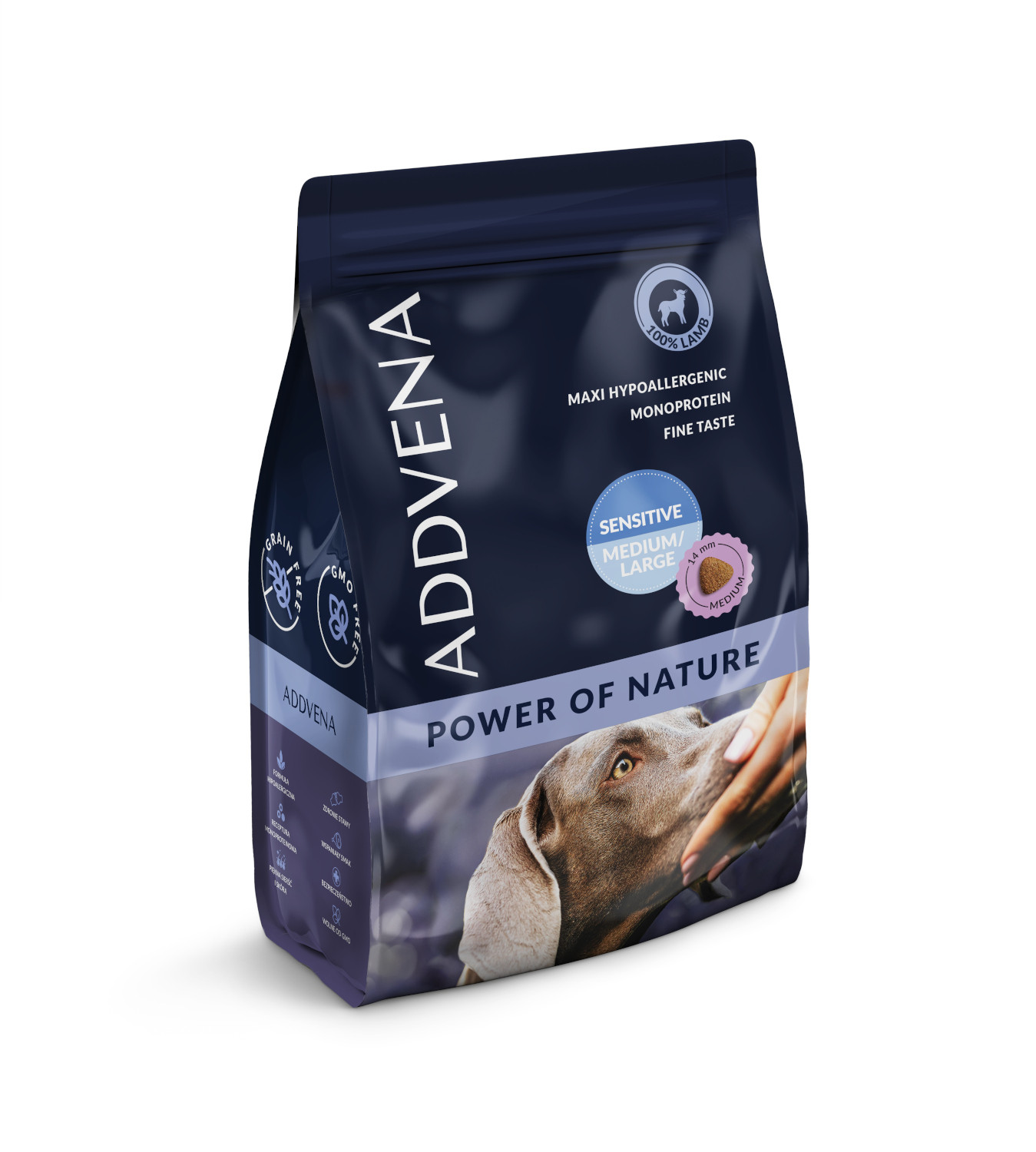 ADDVENA Power of Nature Adult Sensitive Medium/Large Mono Lamb - suché krmivo pro psy - 10kg - foto 2