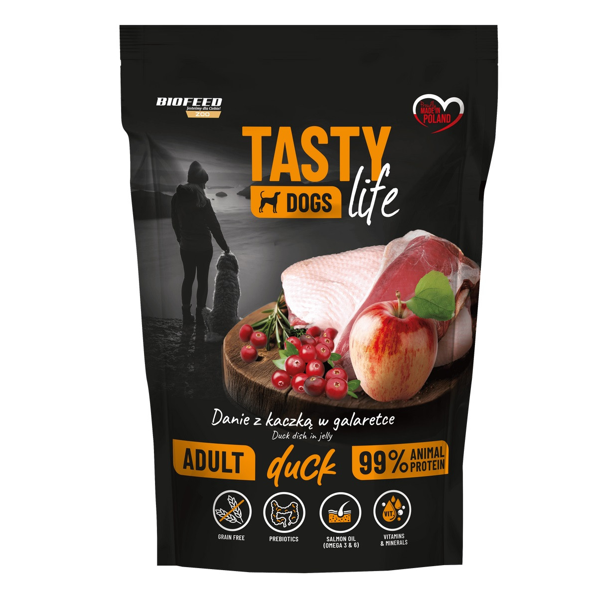 BIOFEED Tasty Dogs Life Duck - vlhké krmivo pro psy - 150g - foto 1