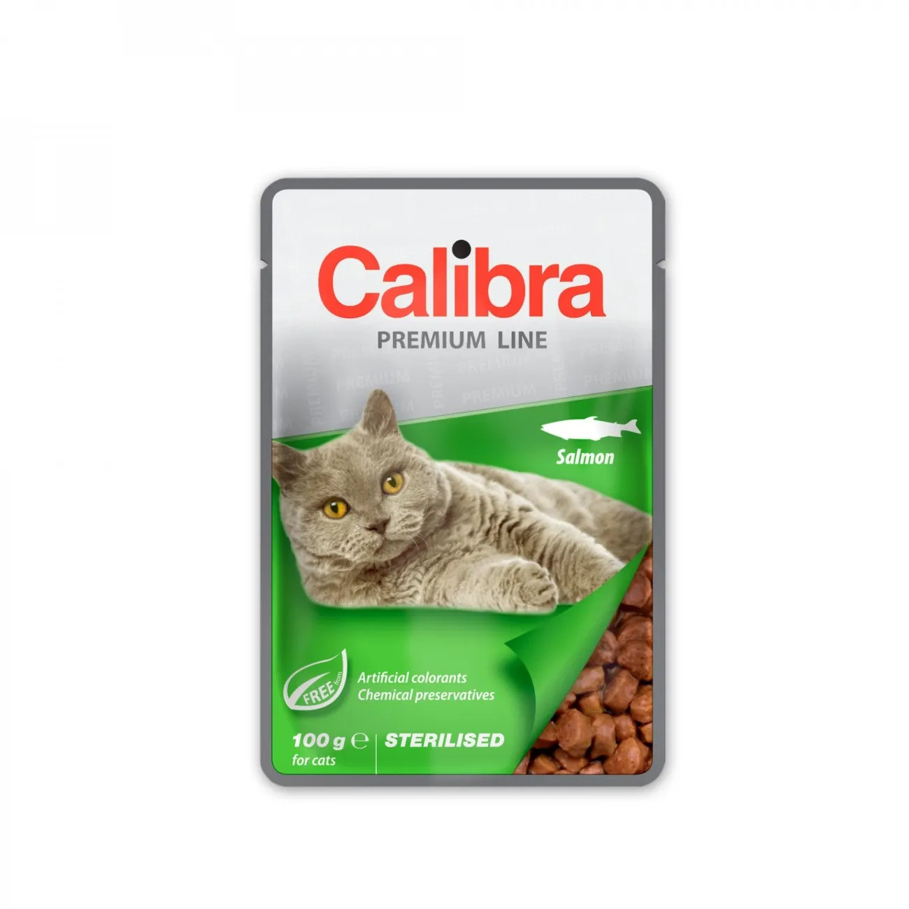 CALIBRA Cat Premium Sterilised Salmon - mokré krmivo pro kočky - 6x100g - foto 1