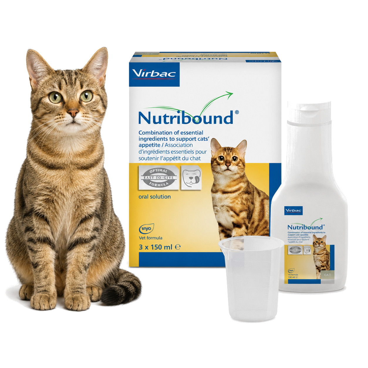 VIRBAC Nutribound Convalescence - potravinové doplňky pro kočky - 3x150ml - foto 4