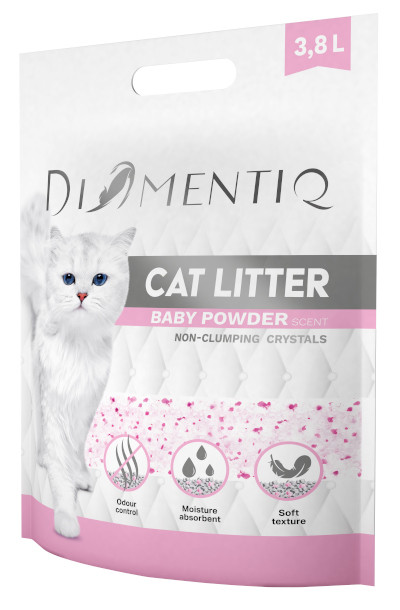 DIAMENTIQ Baby Powder - Stelivo pro kočky - 3,8 l - foto 2