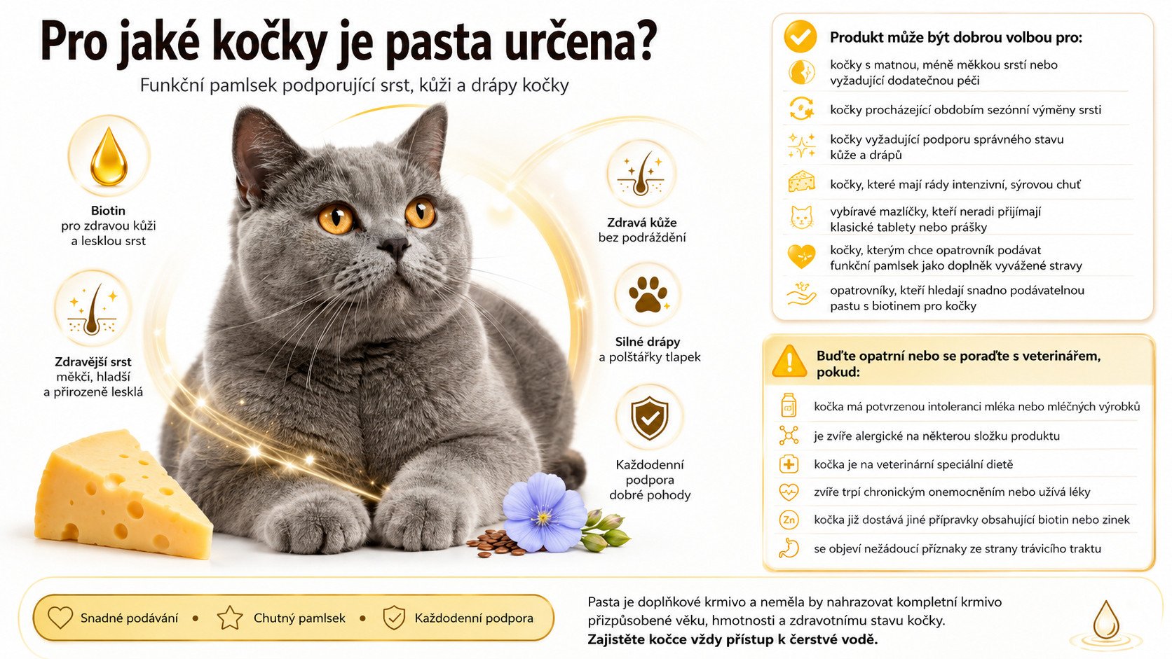 GIMCAT Cheese biotin paste - pamlsek pro kočky - 200g - foto 2