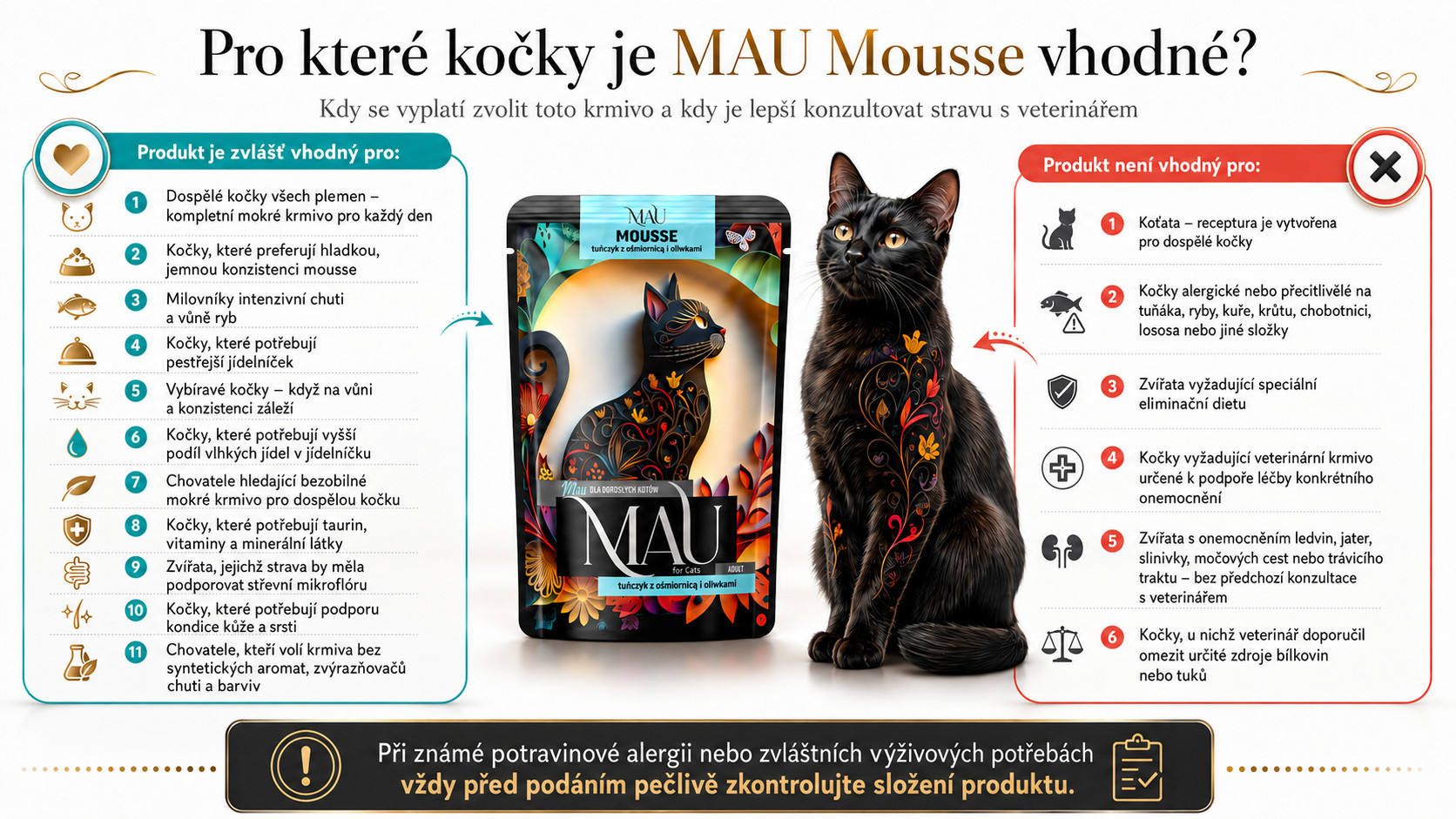 MAU Mousse MIX příchutí - mokré krmivo pro kočku - 6x85g - foto 6