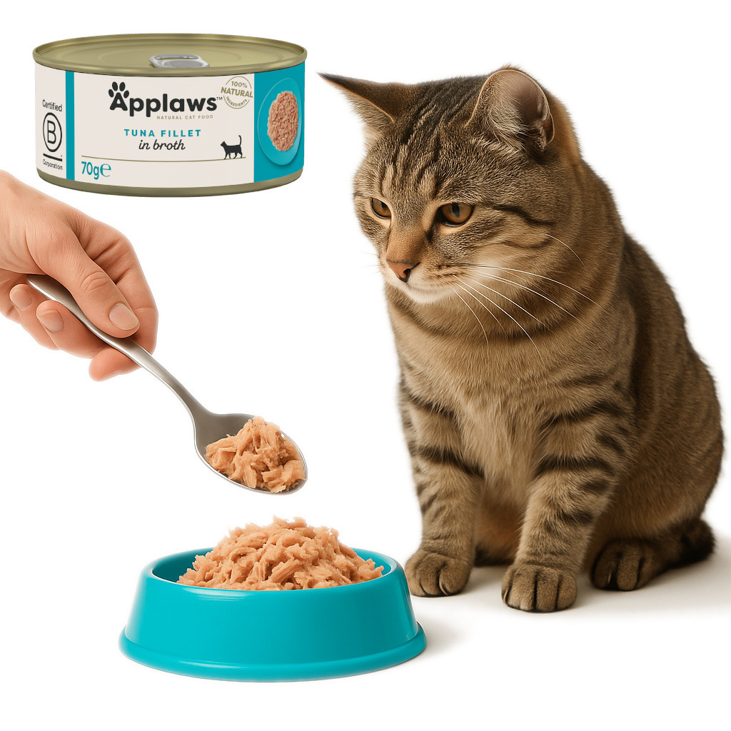 APPLAWS Tuna fillet in broth - mokré krmivo pro kočky - 24x70g - foto 3