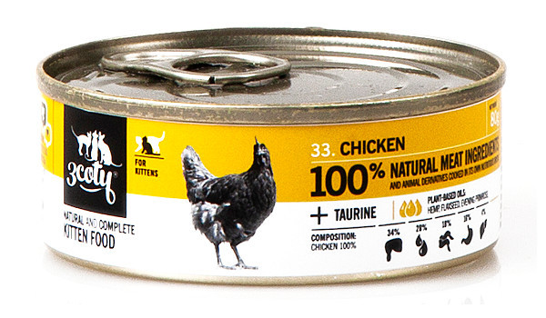 3COTY Chicken For kittens - mokré krmivo pro kočky - 12x80g - foto 10