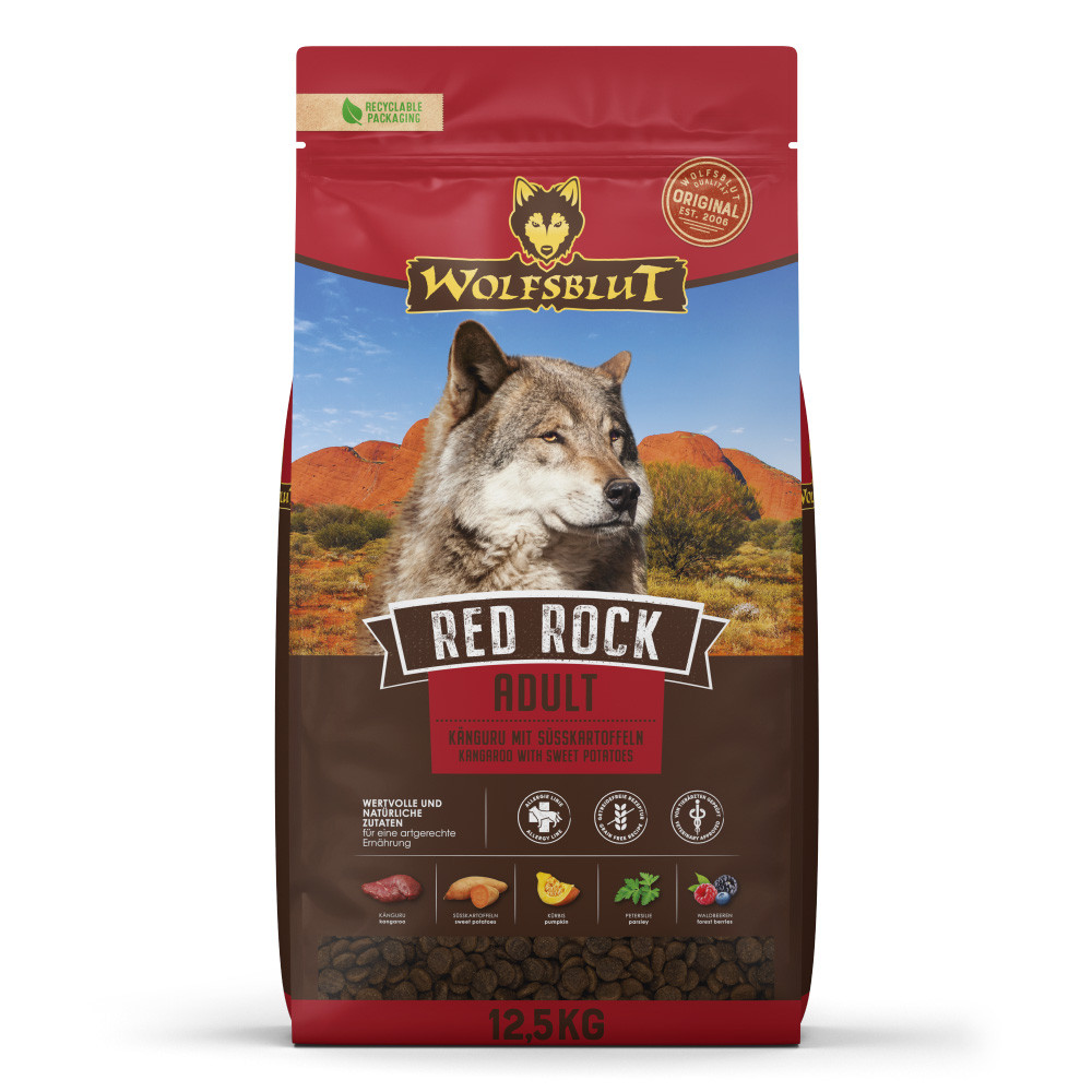 WOLFSBLUT Red Rock Kangaroo with sweet potatoes - suché krmivo pro psy - 2x12,5kg - foto 1