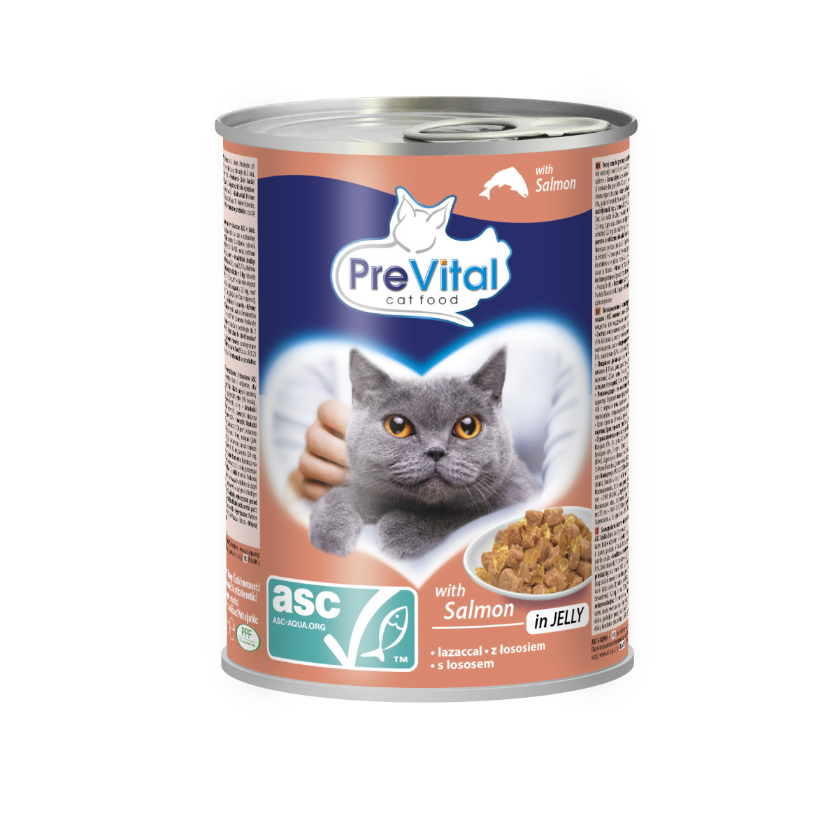 PREVITAL Cat Food s lososem ASC v želé - mokré krmivo pro kočky - 415g - foto 3