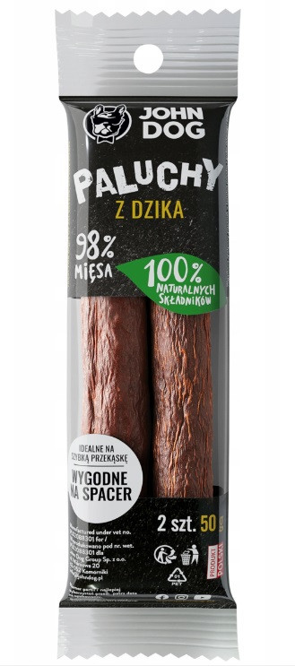 JOHN DOG Boar sticks - pochoutka pro psy - 50 g - foto 1