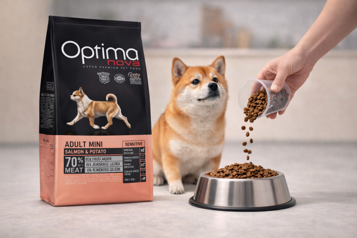 OPTIMANOVA Adult Mini Sensitive Salmon & Potato - suché krmivo pro psy - 2kg - foto 2