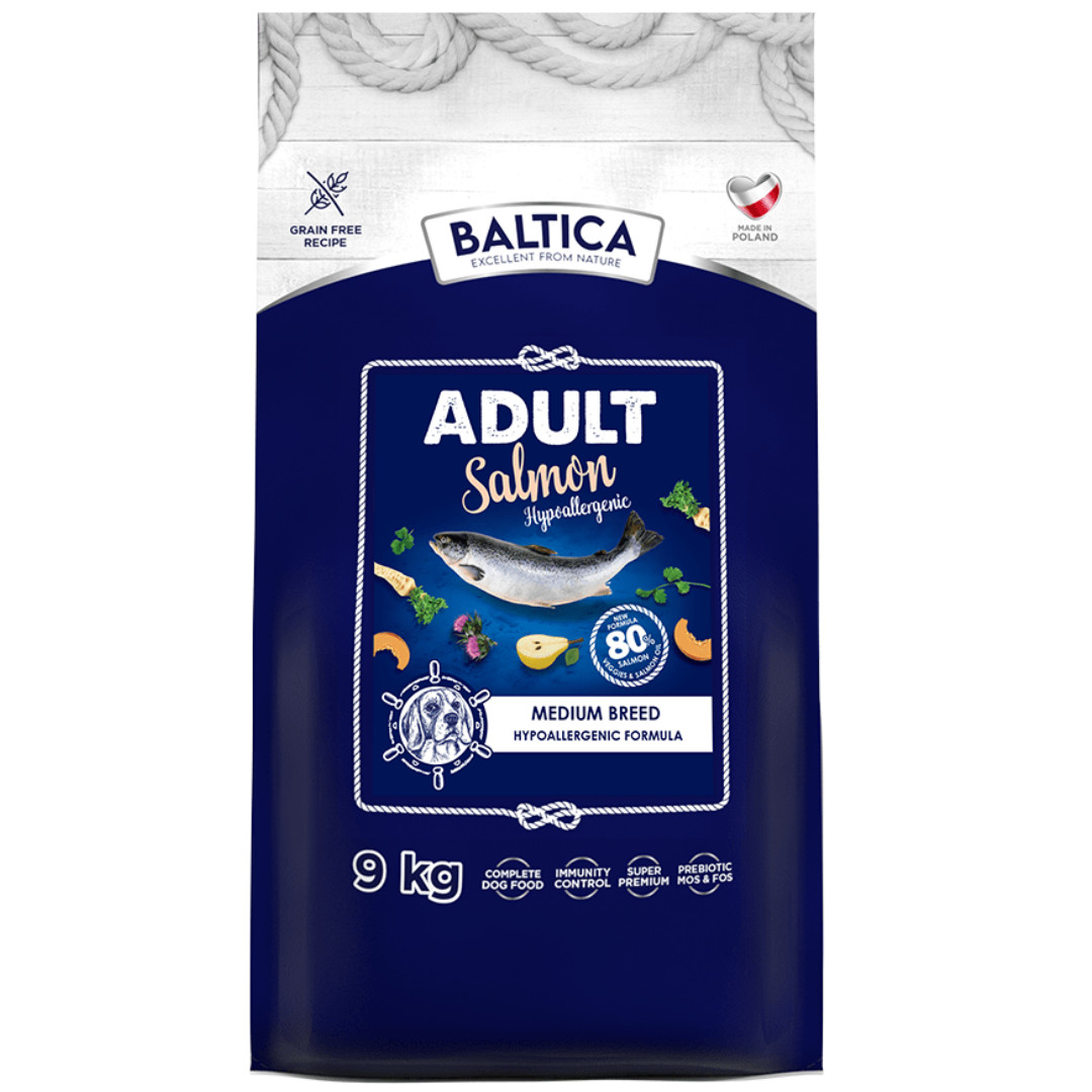 BALTICA Excellent Adult Salmon Hypoallergenic M - suché krmivo pro psy - 9kg - foto 1