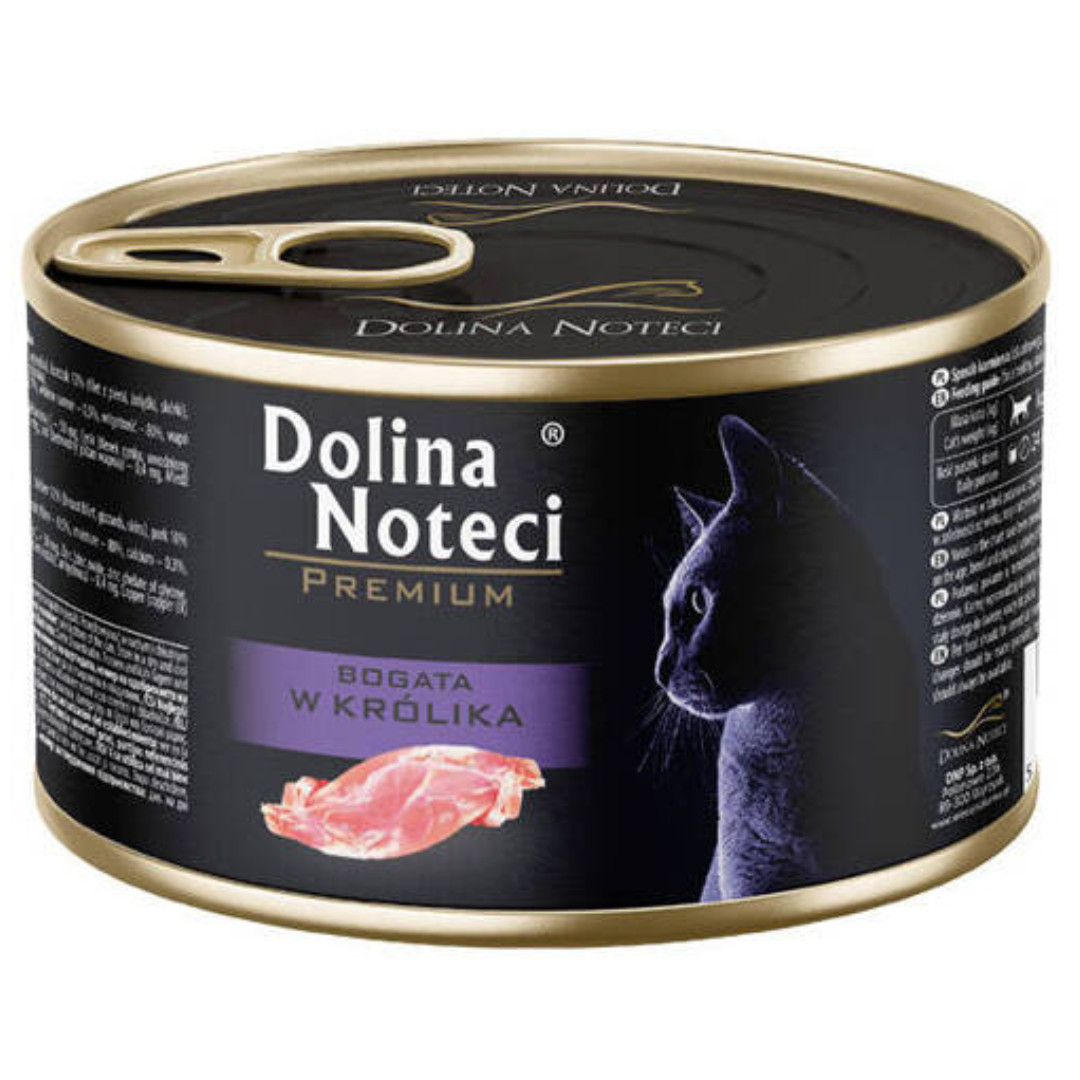 DOLINA NOTECI Premium mokré krmivo pro kočky bohaté na králíky - 6x185g - foto 1
