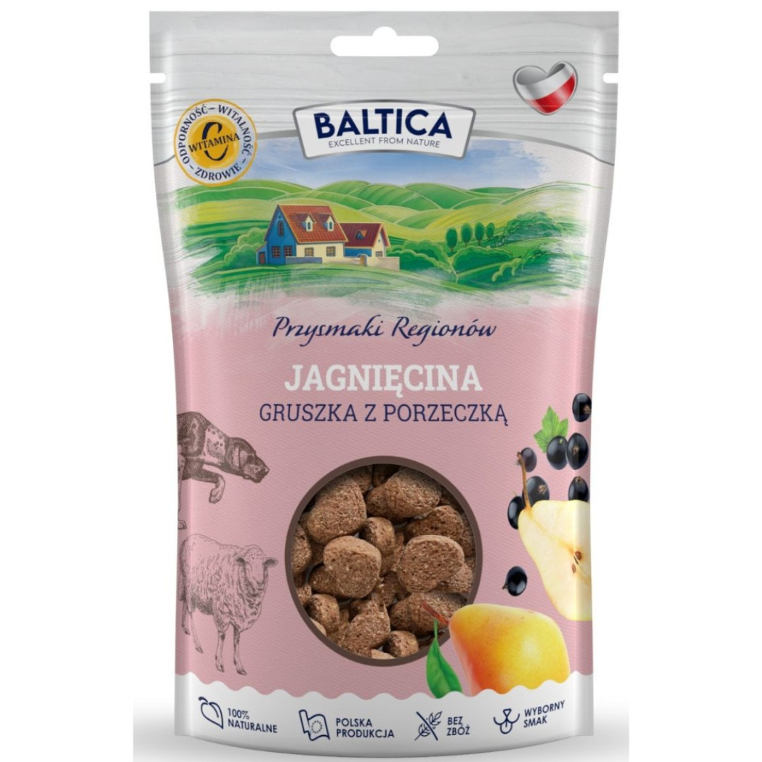 BALTICA Przysmaki regionów Lamb with pear and mint - pamlsek pro psa - 100g - foto 1