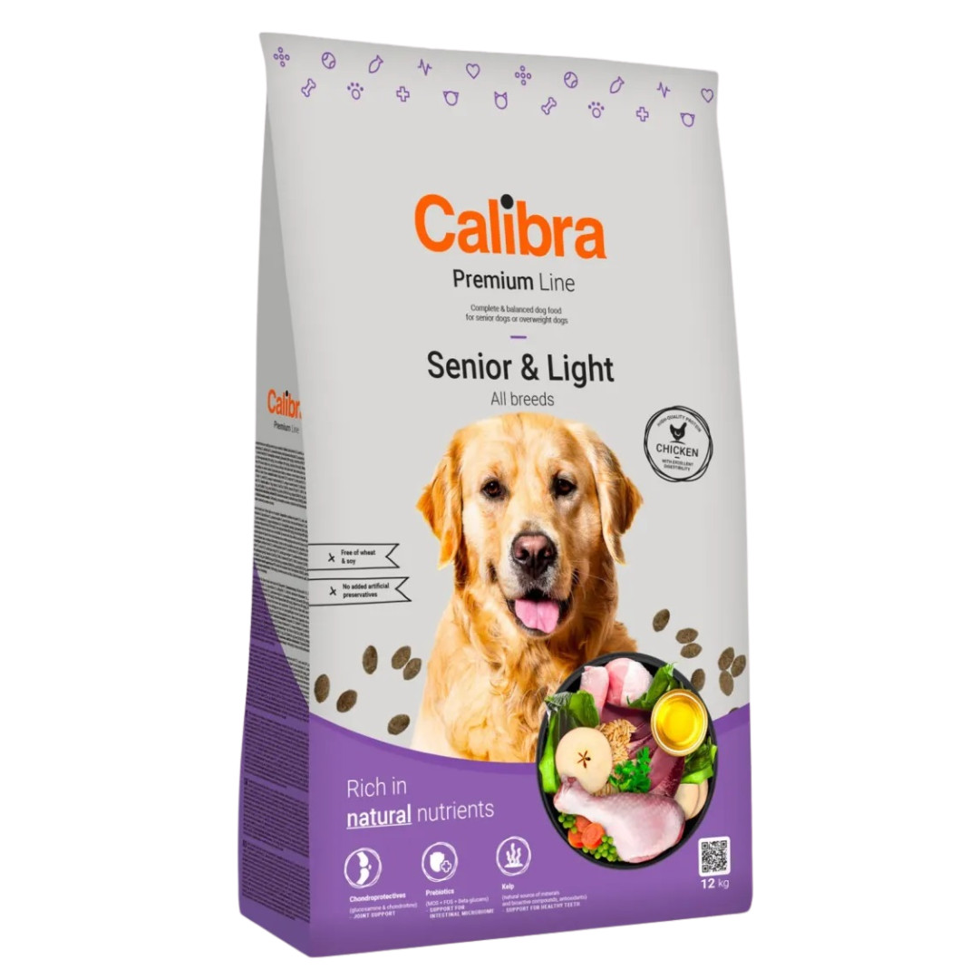 CALIBRA Premium Line Senior & Light Chicken - suché krmivo pro psy - 12kg - foto 1