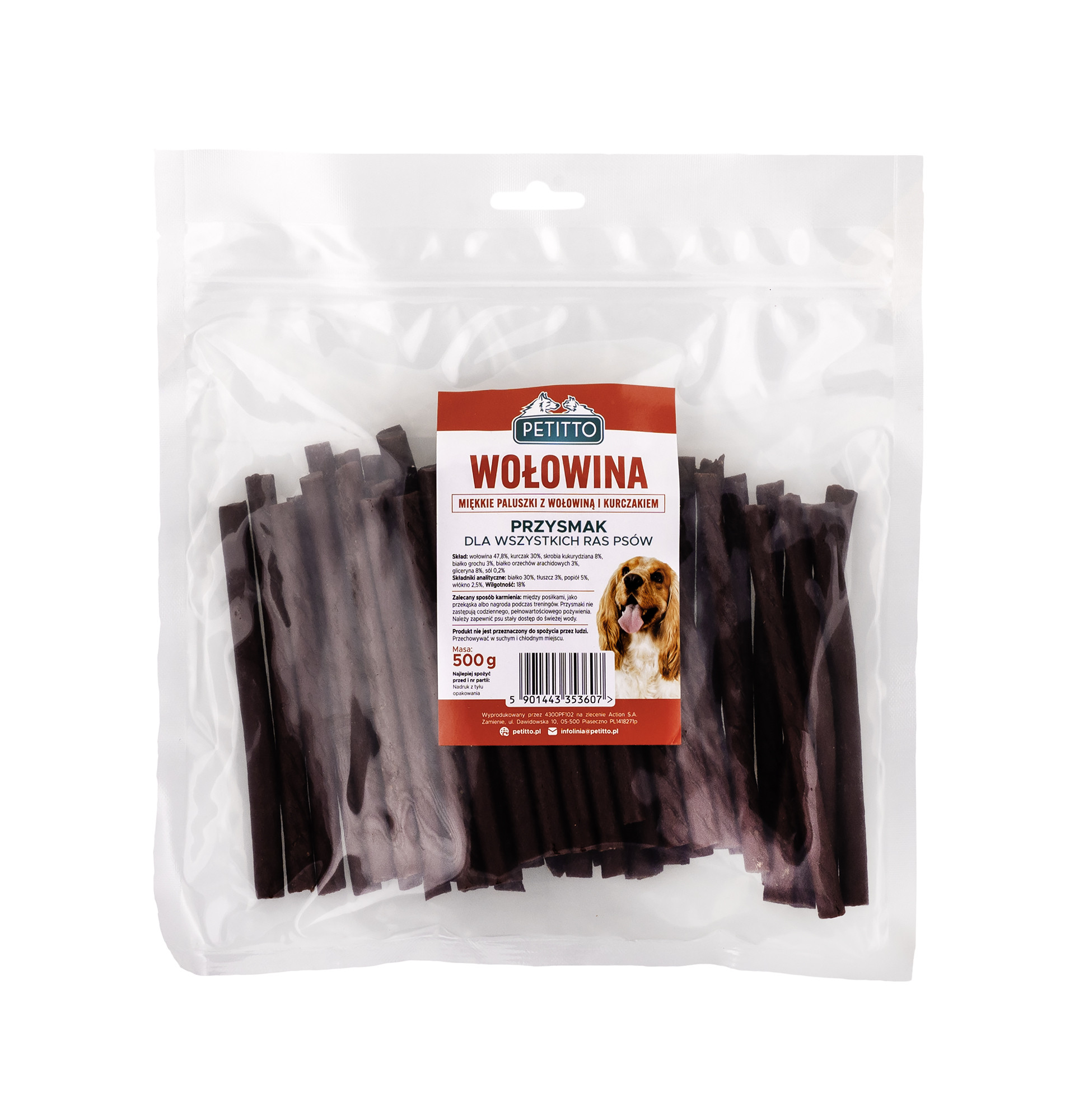 PETITTO Soft beef sticks - pamlsek pro psa - 500g - foto 3
