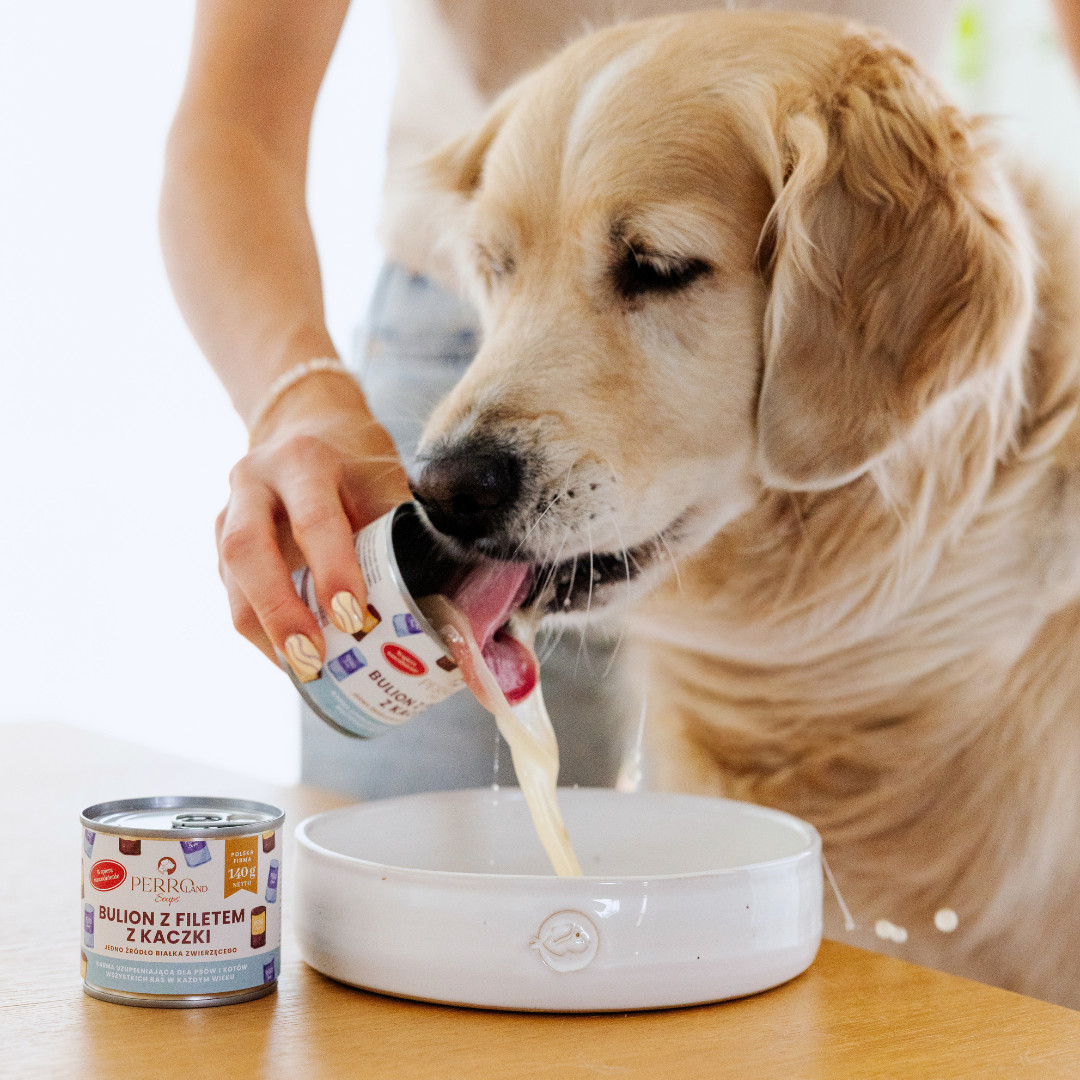 PERRO PERROland Soups Broth with duck fillet Mono - pamlsek pro psy a kočky - 140 g - foto 3