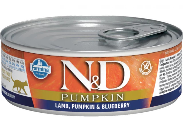 FARMINA N&D Pumpkin Lamb, Pumpkin & Blueberry - vlhké krmivo pro kočky - 70 g - foto 2
