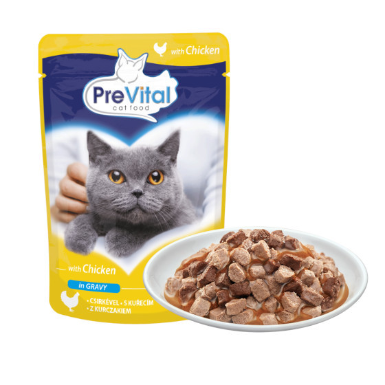 PREVITAL Chicken in gravy - mokré krmivo pro kočky - 100g - foto 1
