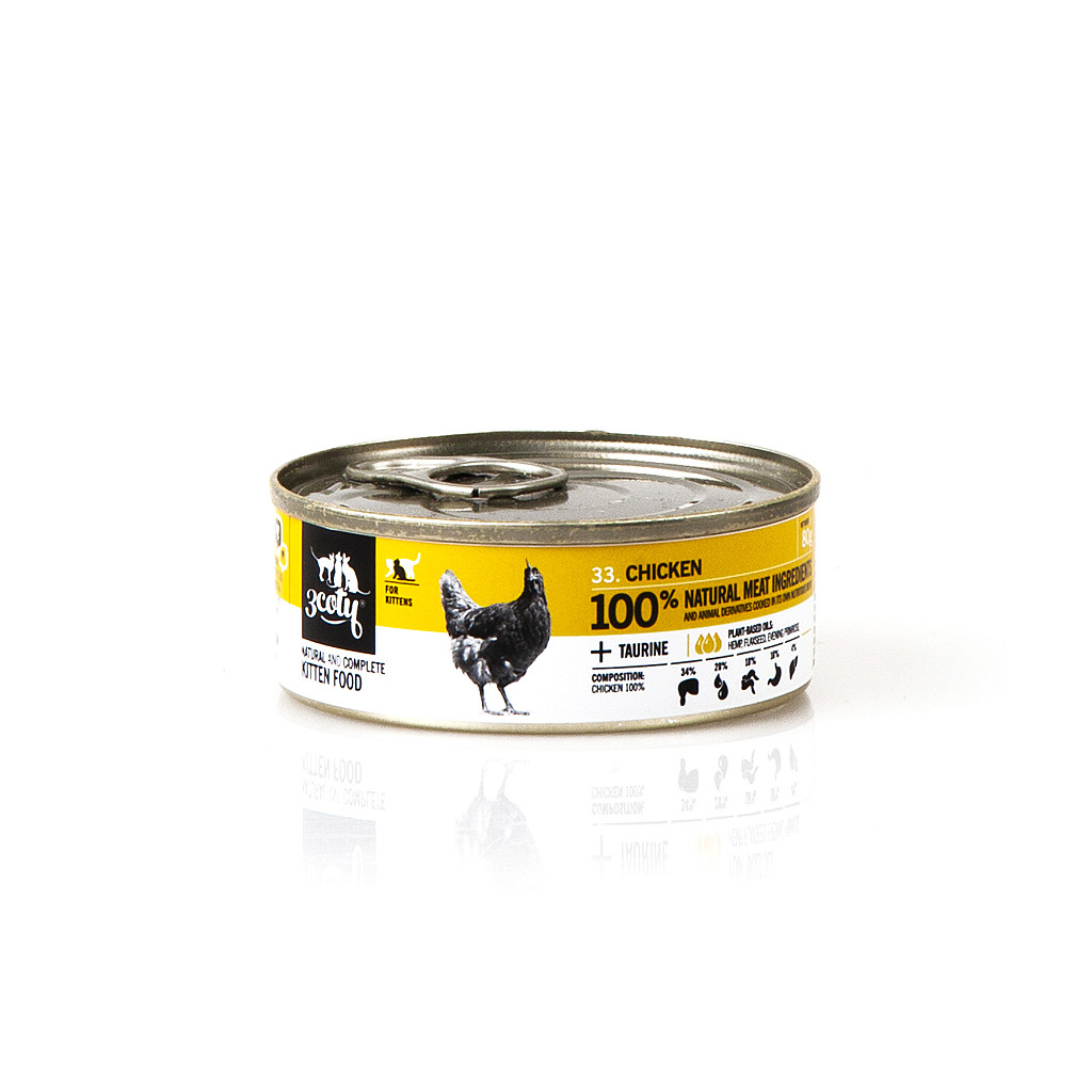 3COTY Chicken For kittens - mokré krmivo pro kočky - 12x80g - foto 1