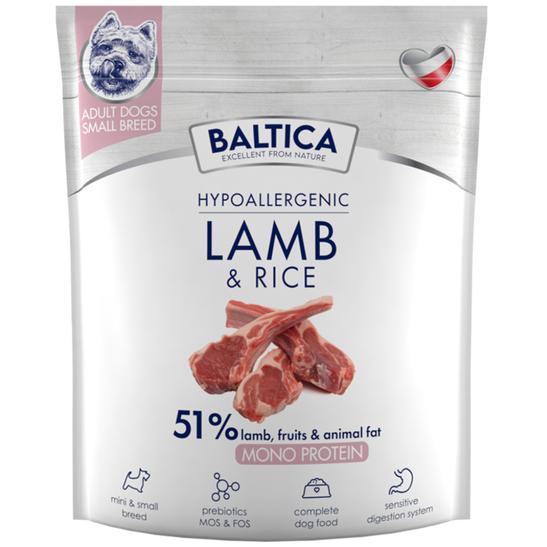 BALTICA Nutraceutic Hypoallergenic S Mono Lamb with rice - suché krmivo pro psy - 1kg - foto 1