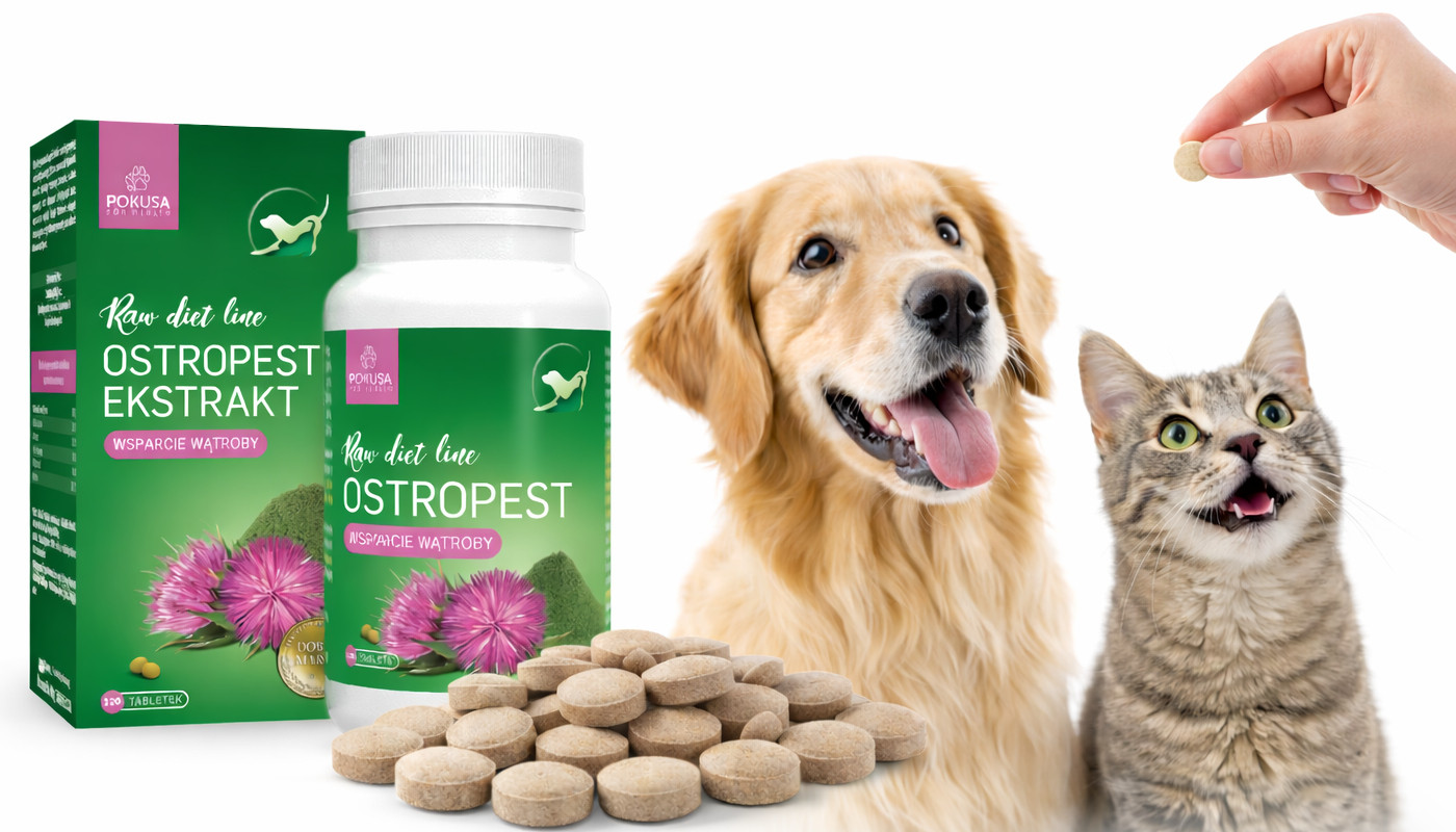 POKUSA RawDietLine Milk thistle extract - doplňky stravy pro psy a kočky - 120 ks - foto 3