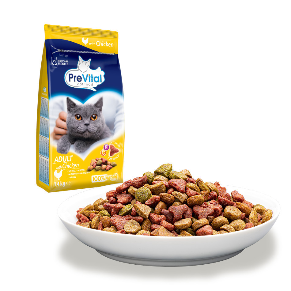 PREVITAL Cat Food Adult s kuřecím - suché krmivo pro kočky - 1,4 kg - foto 1