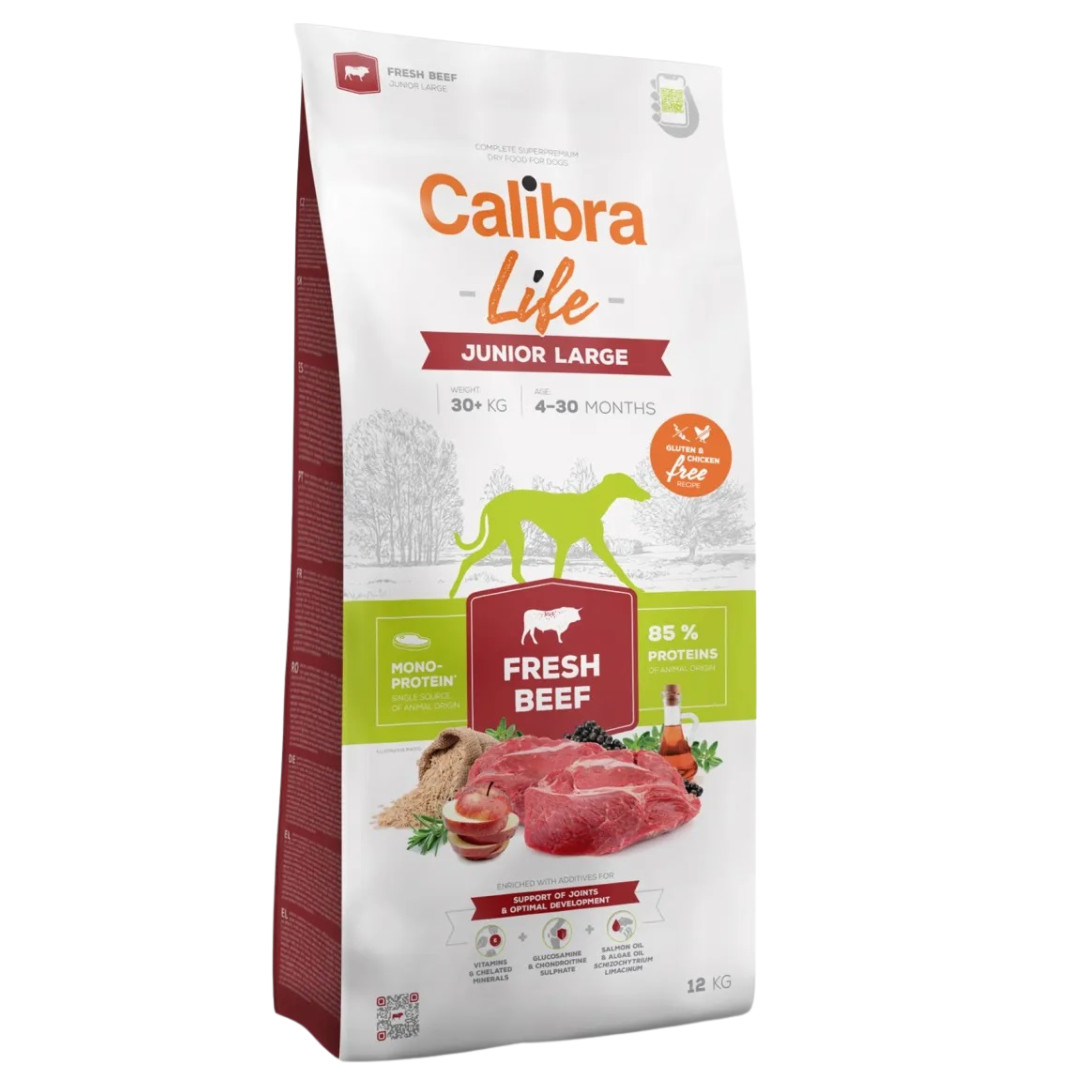 CALIBRA Life Junior Large breed Fresh Beef - suché krmivo pro psy - 12kg - foto 1