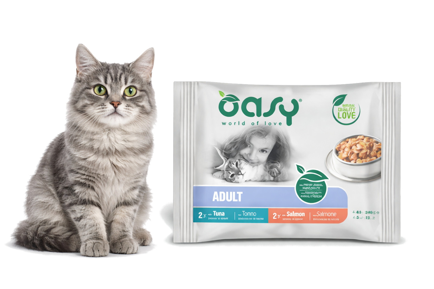 OASY Chunks in gravy Multipack Fish selection Box - mokré krmivo pro kočky - 4x85g - foto 2