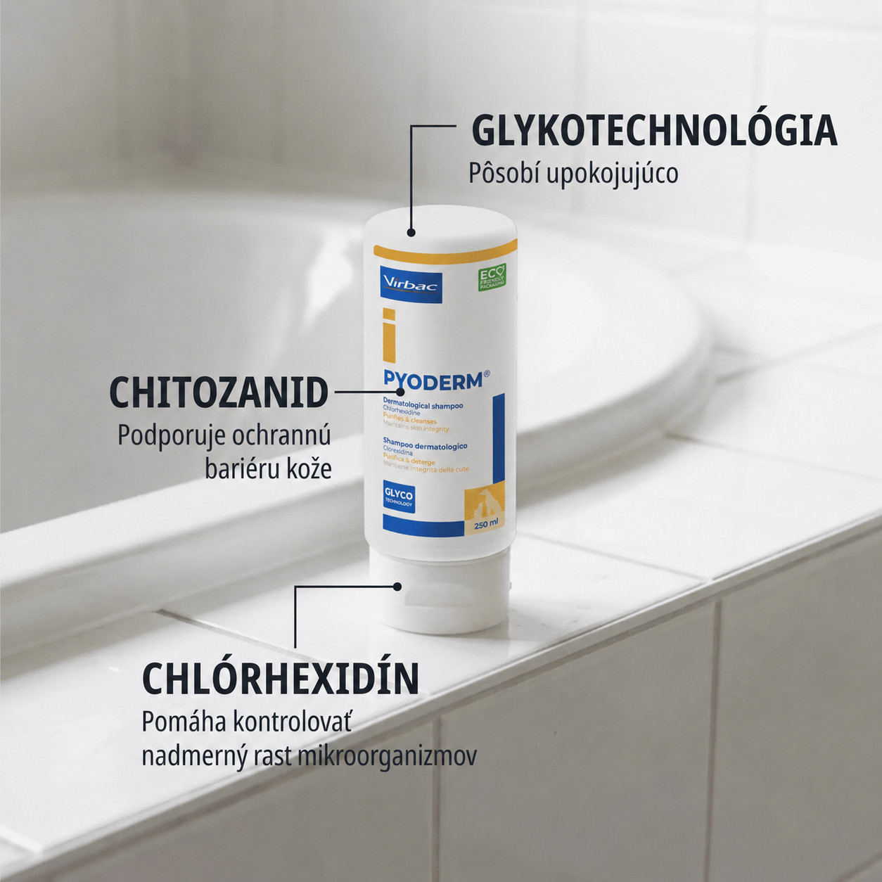 VIRBAC Pyoderm - šampon pro psy a kočky - 250 ml - foto 3