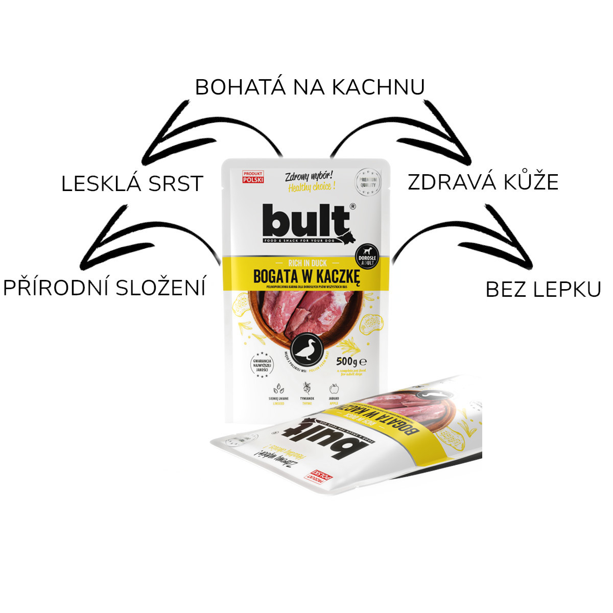 BULT MIX příchutí – mokré krmivo pro psy – 8x500g - foto 8
