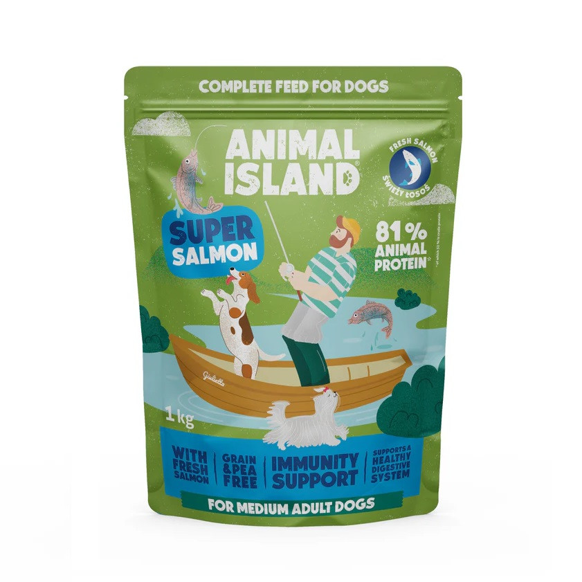 ANIMAL ISLAND Losos – suché krmivo pro psa – 2x1kg - foto 1