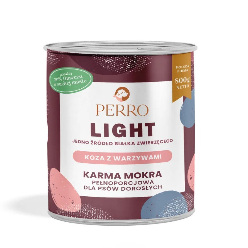 PERRO Light Goat with vegetables - vlhké krmivo pro psy - 800g - foto 4