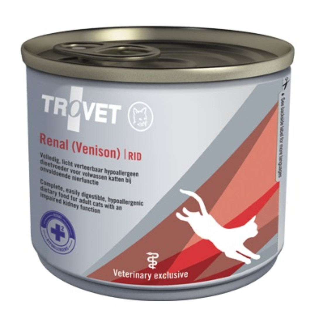 TROVET Renal RID jelení maso - mokré krmivo pro kočky - 12x200 g - foto 1