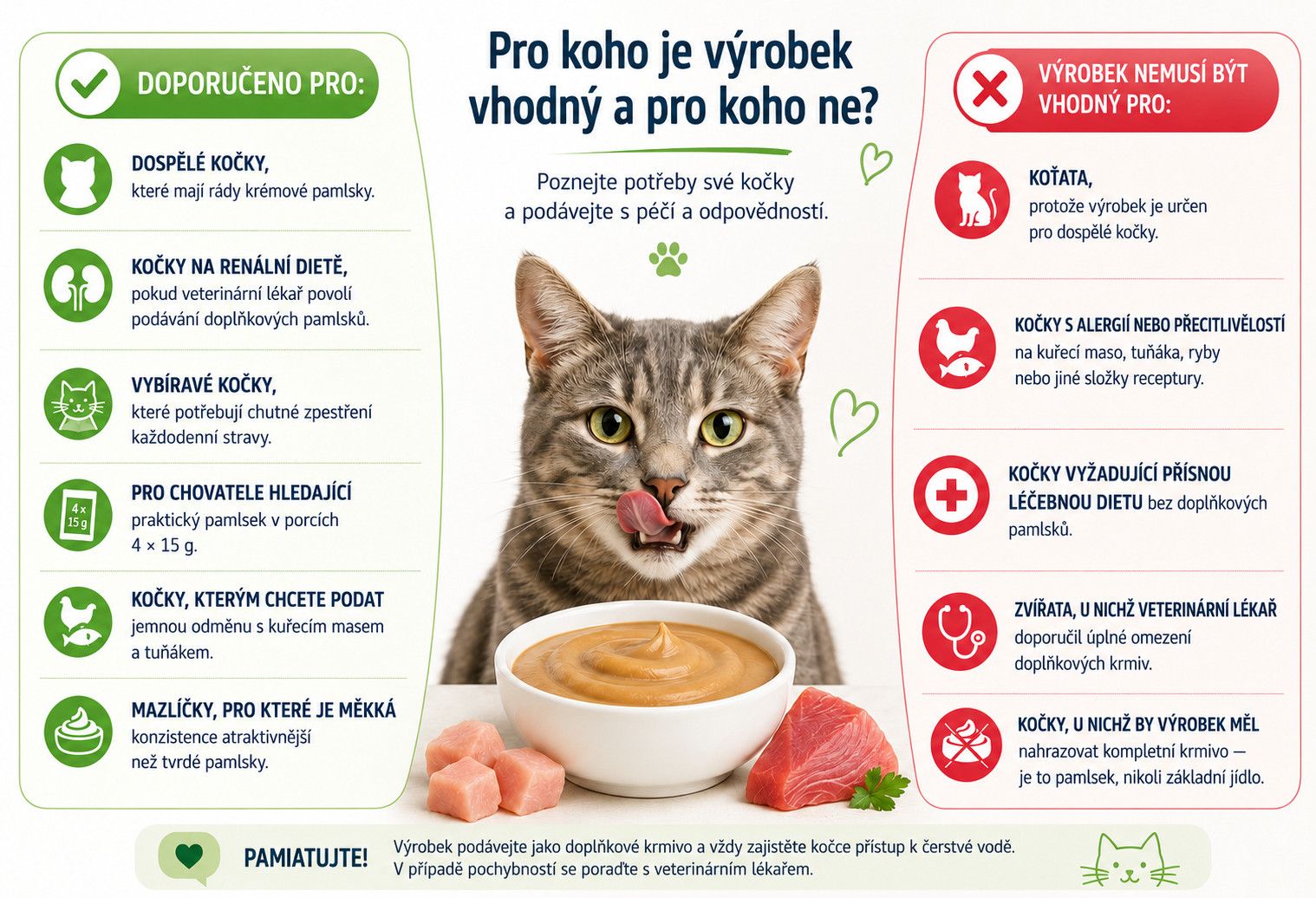 FARMINA Vet Life Cat Renal Creamy treat with Chicken & Tuna box – pamlsek pro kočku – 4x15g - foto 2