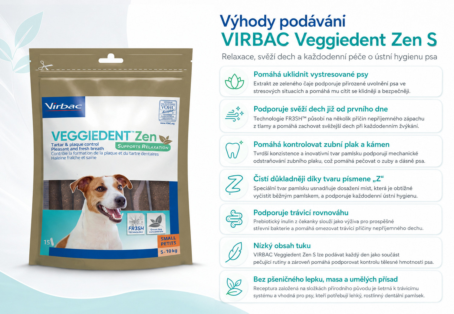 VIRBAC Veggiedent Zen S - psí pamlsek - 228g - foto 1