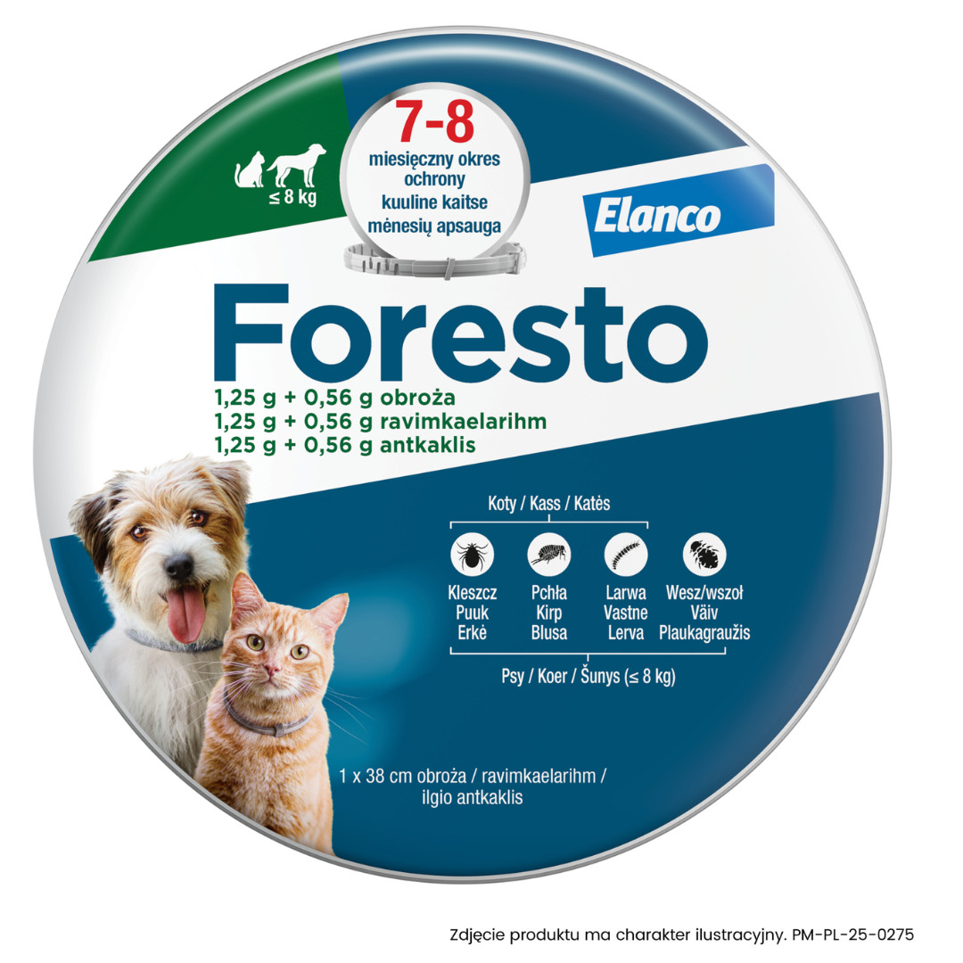 ELANCO Obojek Foresto pro psy a kočky do 8 kg - foto 1