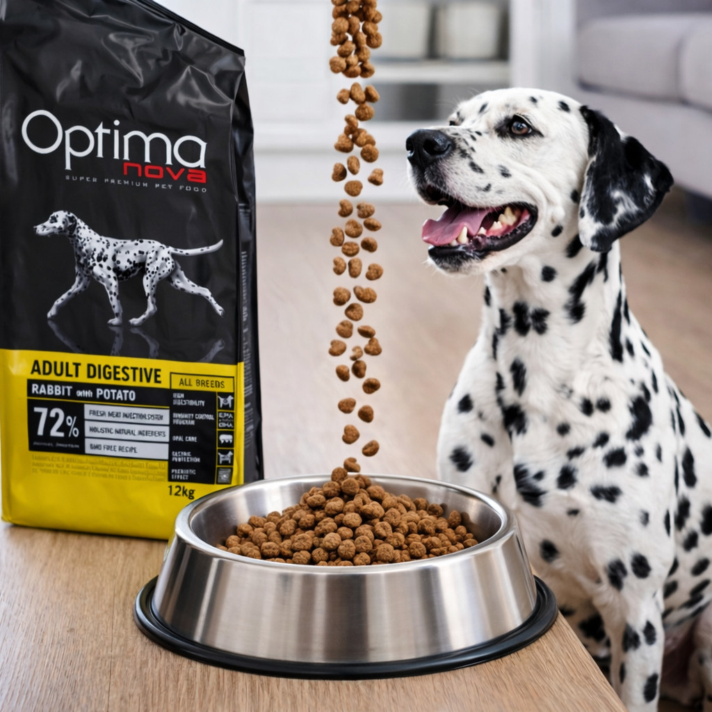 OPTIMANOVA Adult Digestive Rabbit & Potato - suché krmivo pro psy - 12kg - foto 2