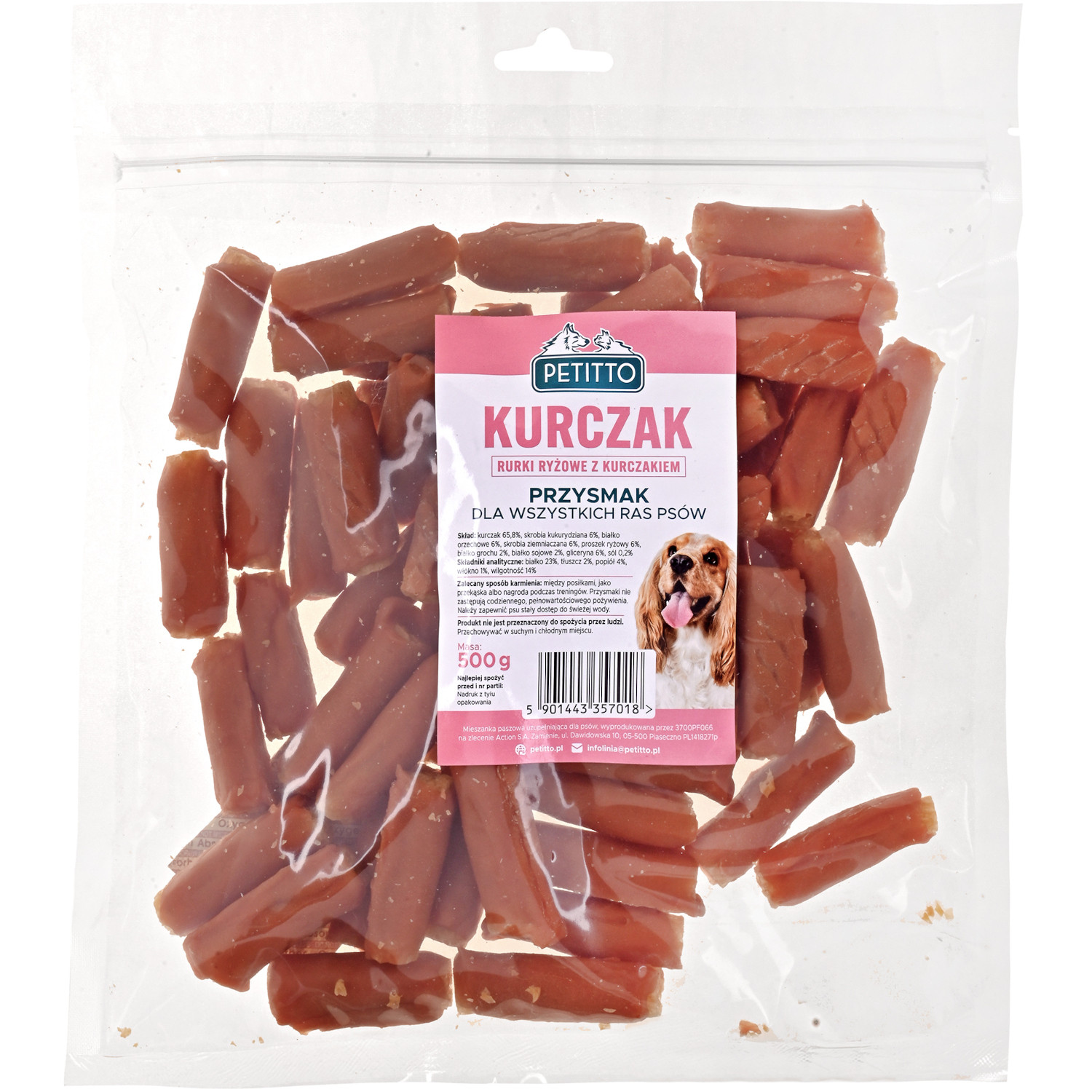 PETITTO Rice sticks with chicken - pamlsek pro psa - 500g - foto 1