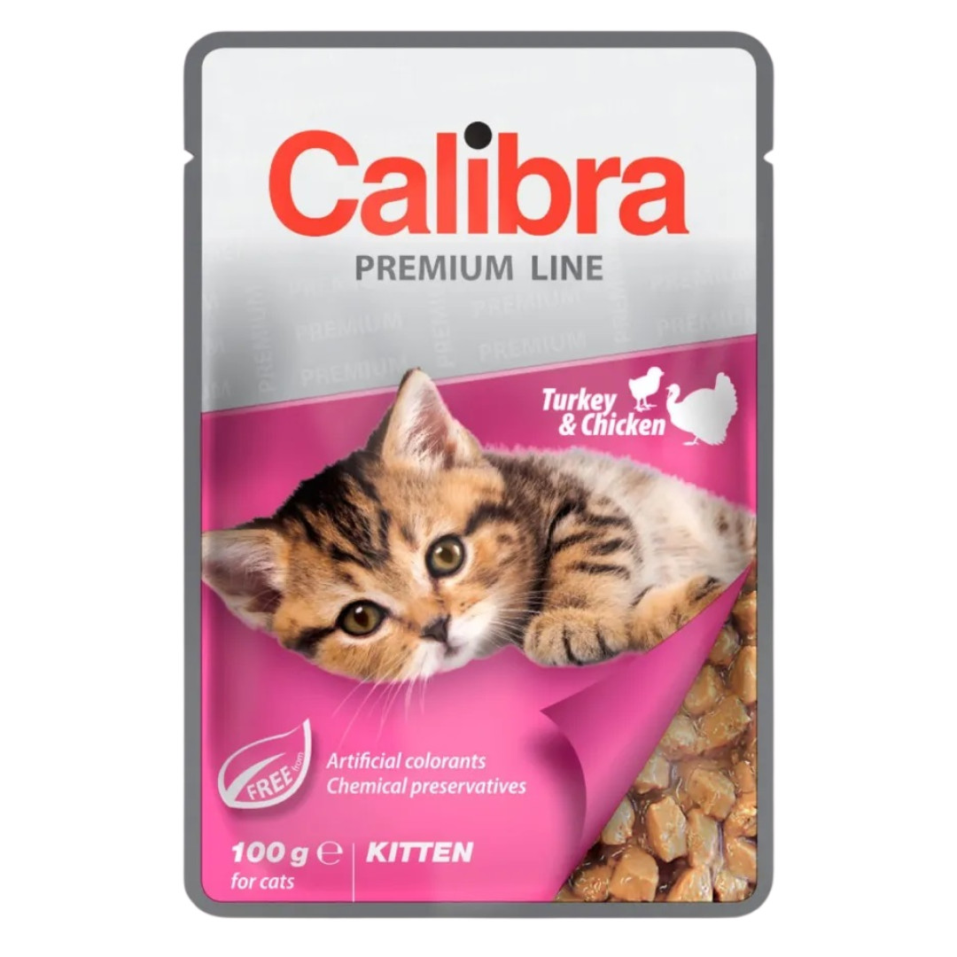 CALIBRA Premium Kitten Turkey & Chicken - mokré krmivo pro kočky - 100g - foto 1