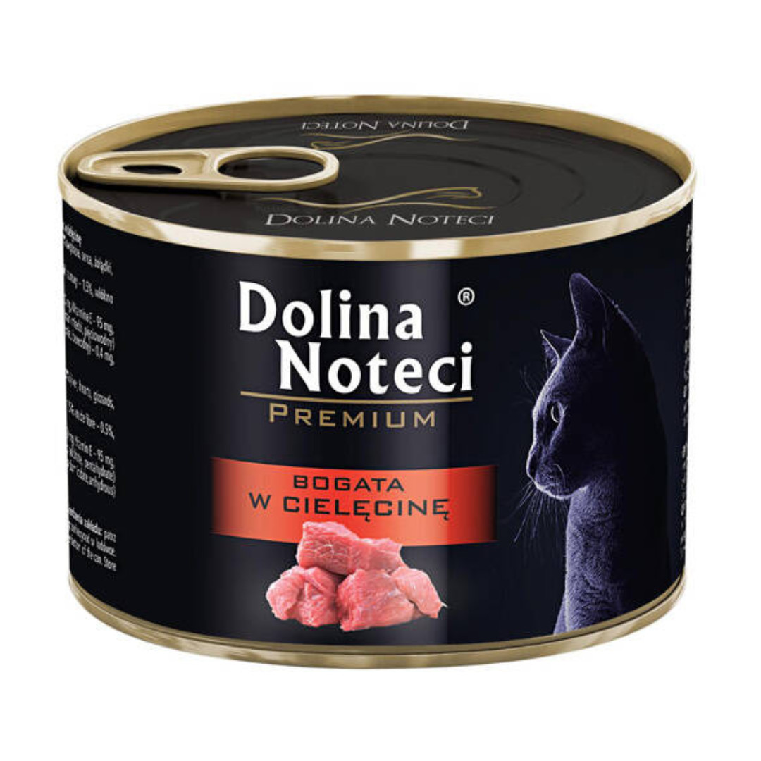 Dolina Noteci Premium bohaté na telecí maso - mokré krmivo pro kočky - 185g - foto 1
