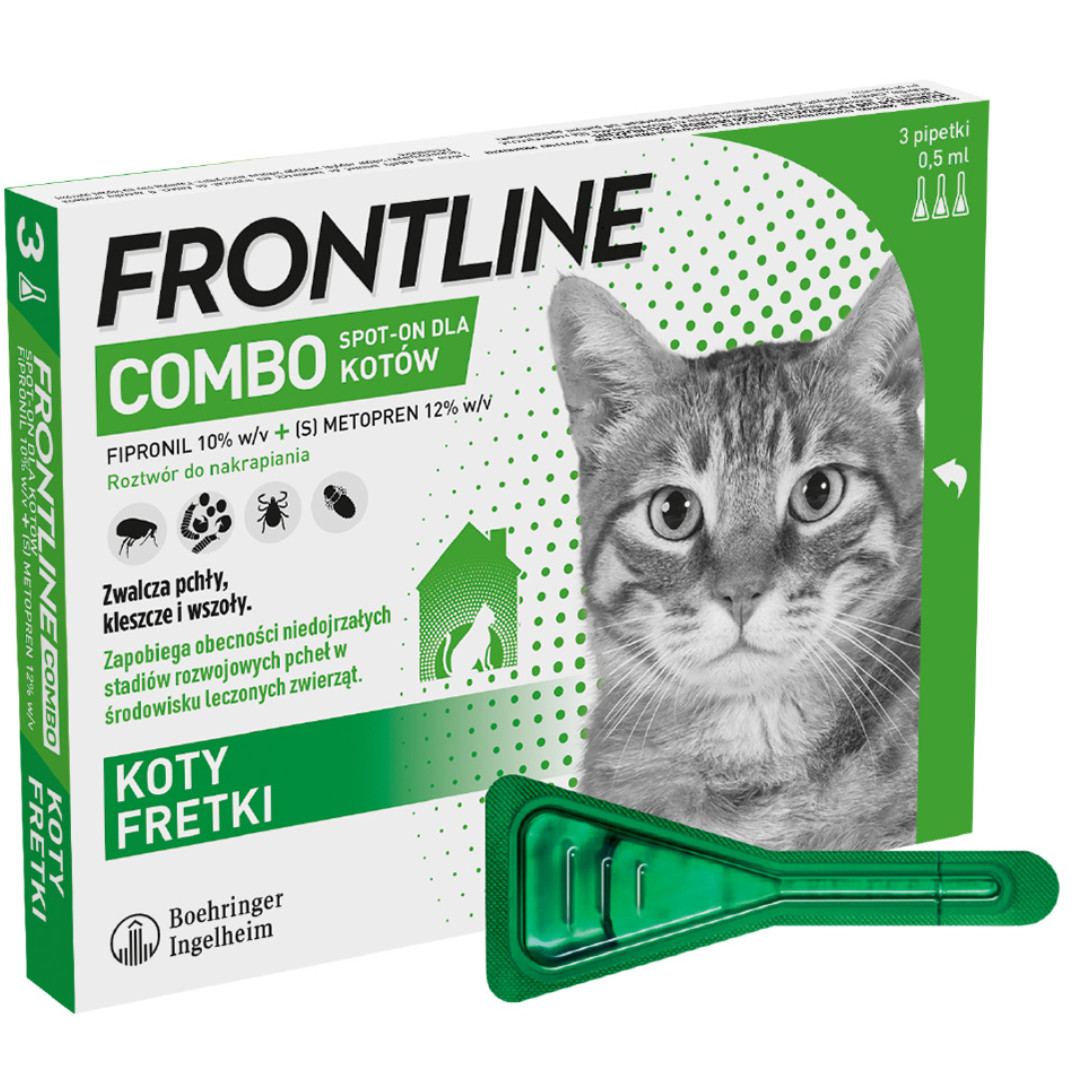 FRONTLINE Combo Spot-on Kapky proti blechám a klíšťatům pro kočky - 3 ks. - foto 1