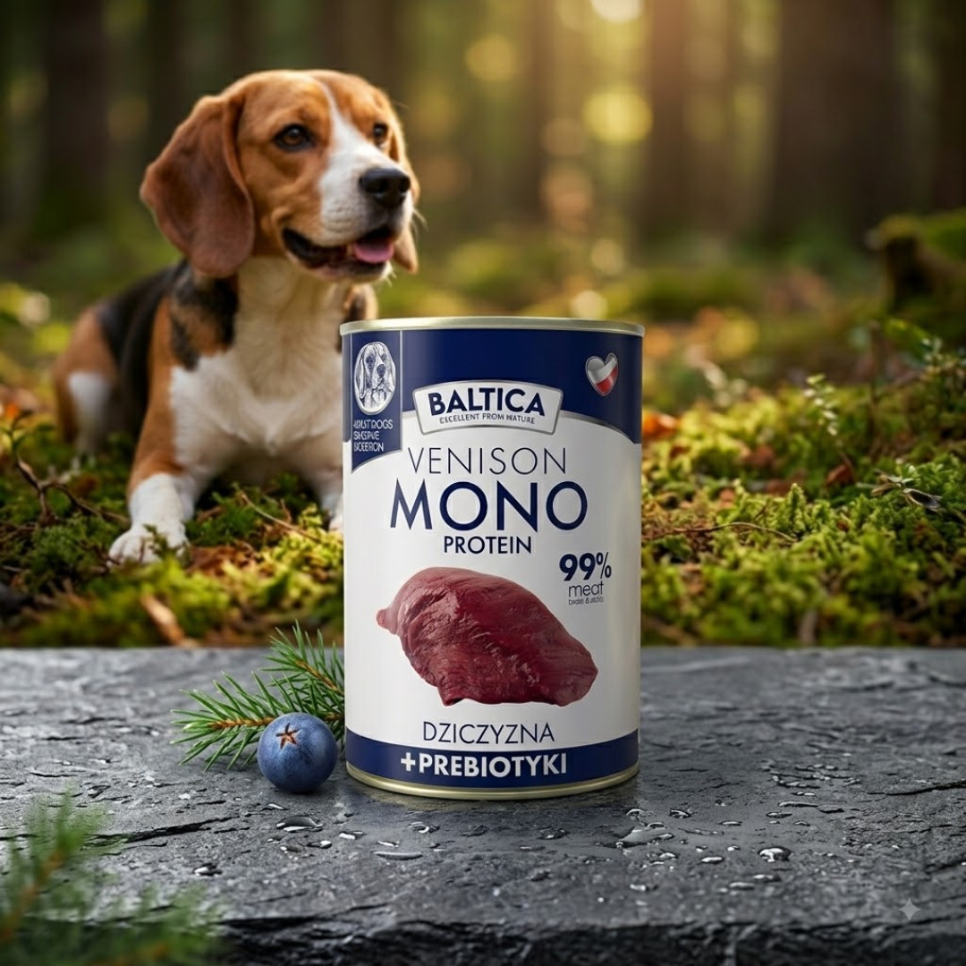 BALTICA Nutraceutic Mono Venison with prebiotics - vlhké krmivo pro psy - 400g - foto 2