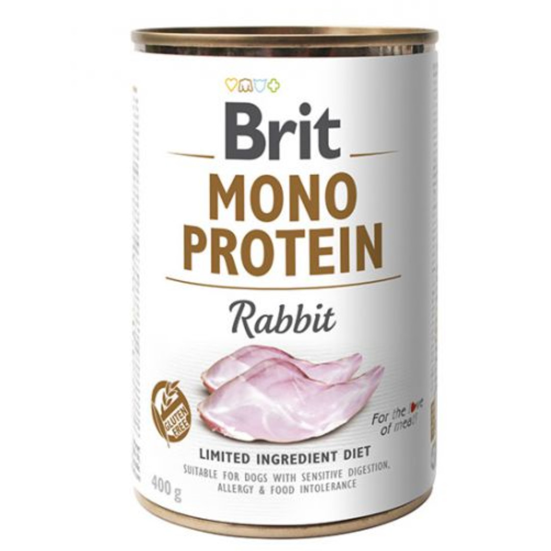 BRIT Mono Protein Rabbit - vlhké krmivo pro psy - 400 g - foto 1